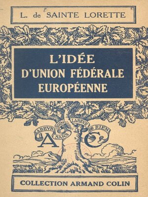 cover image of L'idée d'Union fédérale européenne